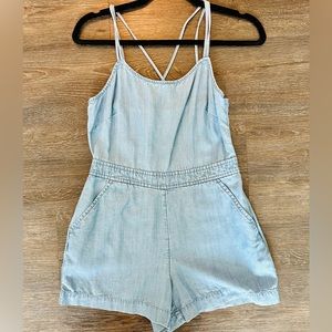 LOFT denim romper